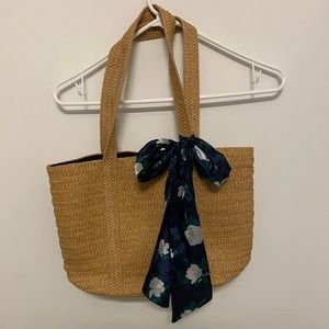 Draper James straw purse with bow